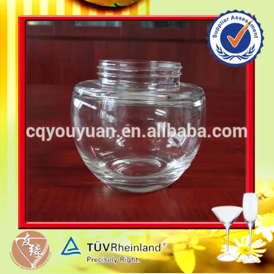 Cosmetic round screw cap top glass bottle 250 ml