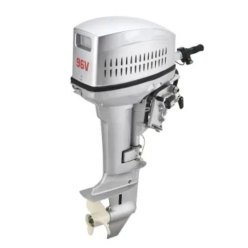 2024 Brushless 96V 20hp 15KW Electric Boat Engine - Tiller Control/Remote Control Outboard Motor