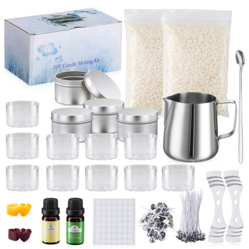 INTODIY Homemade Aromatherapy DIY Candle Set Kit - Essential Oil Candle Making Tools