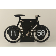 Luxury Black Bicycle Table Flip Clock