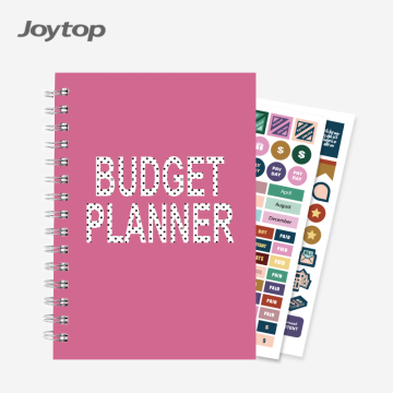 Joytop Custom Rose Red Dot A5 Budget Planner Notebook
