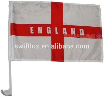 polyester national 2 sides printing country car hand flag