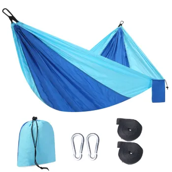 Factory Wholesale Outdoor Camping Tarp with Hammock - 210T Nylon Parachute 2 Person, 65g GSM, 200KG Load