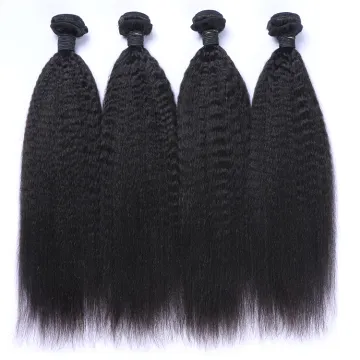 Free Sample Cuticle Aligned Human Hair Extension Kinky straight Double Drawn Kinky straight hair bundles straight Virgin Hair