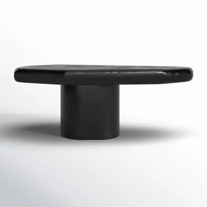 Personalized Irregular Black Concrete Coffee Table