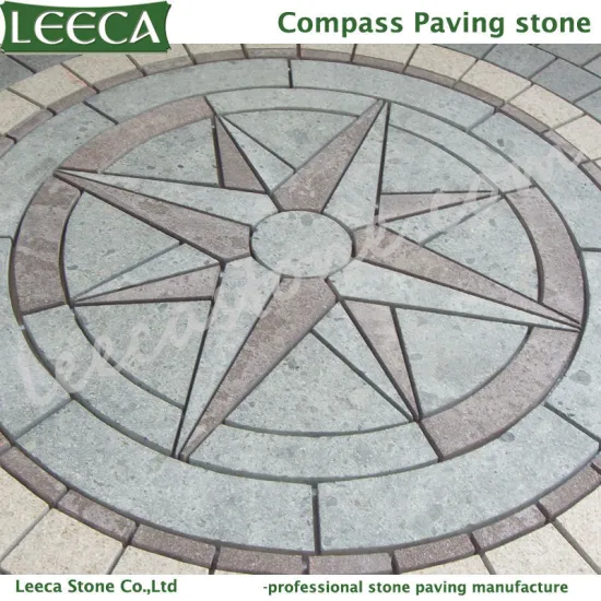 Garden patio granite compass paving stone