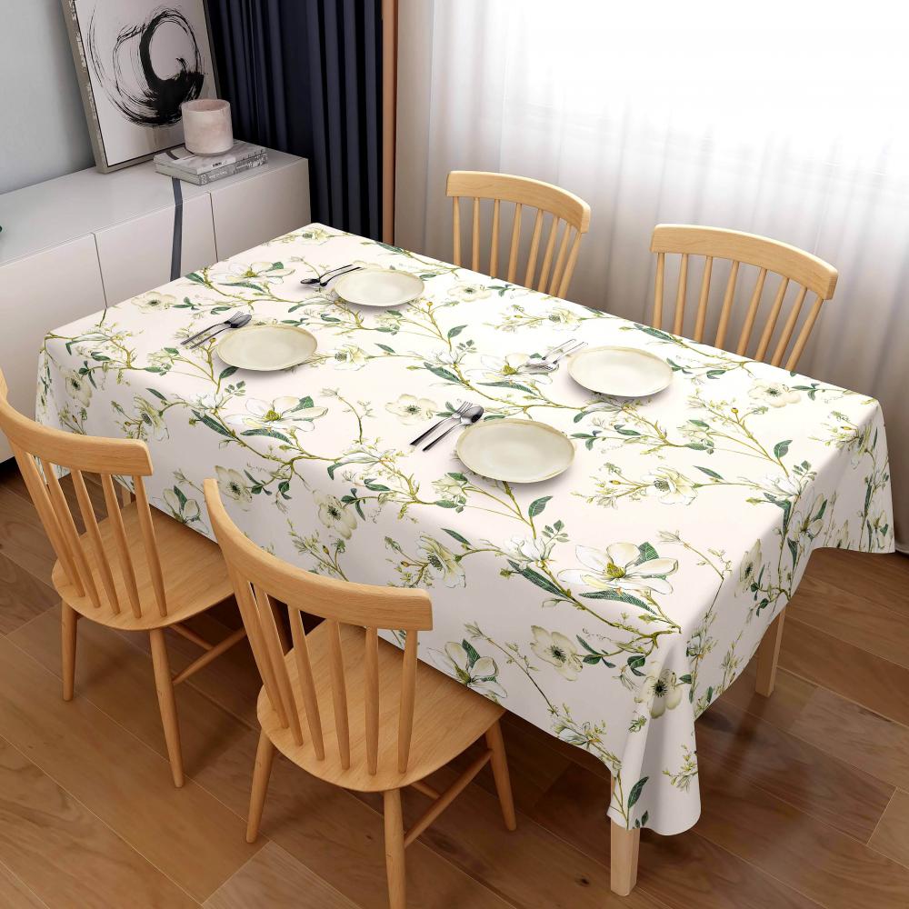 Flower Hot Transfer Printing Leather Taxture Pvc Tablecloth