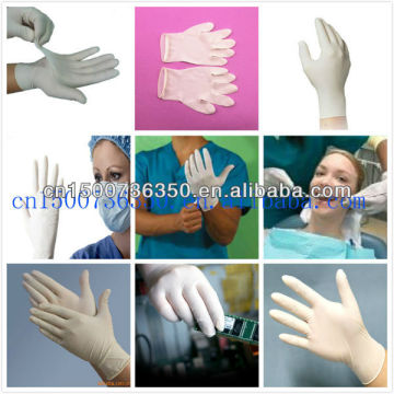 CE ISO AQL1.5 disposable latex gloves malaysia manufacturer with good price powdered latex gloves