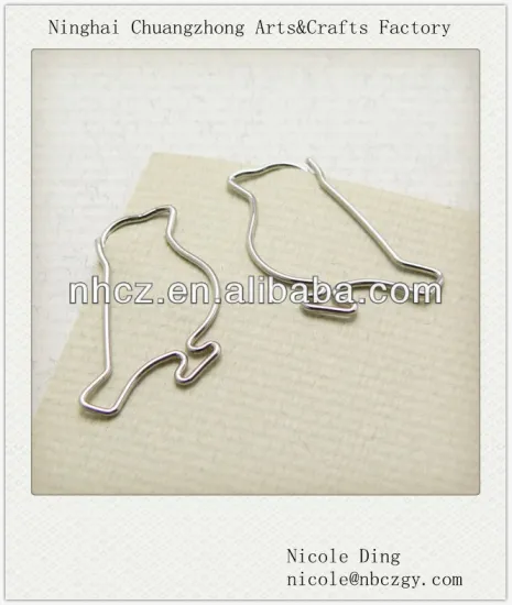 Small Bird Metal Shaped Paper Clips