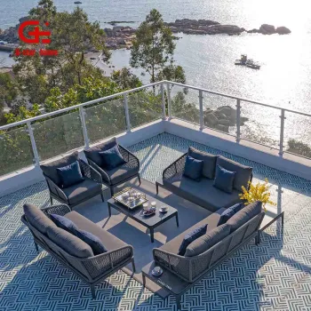 Modern Luxury Aluminium Frame Outdoor Sofa Chair for Hotel Garden and Patio