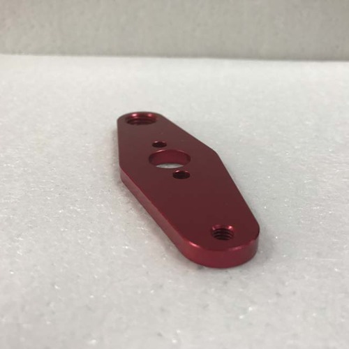 customized machining red surface aluminum parts