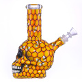 Esqueleto humano y miel de vaso de vaso de vidrio de miel, lindo bong de Halloween, borosilicato de agua de agua, cachimba de vidrio