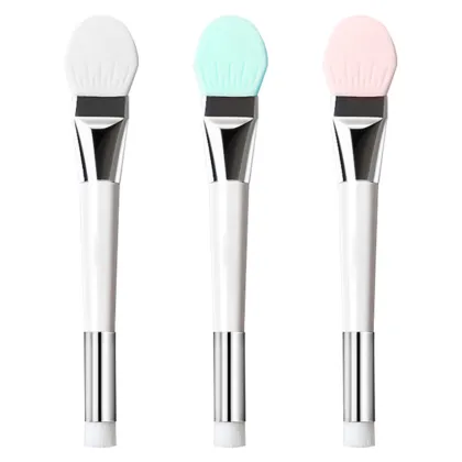 two head silicone facial mask brush
