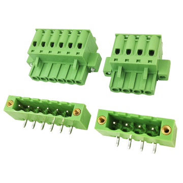 90 Degree Right Angle Spring terminal block with locking flanges pitch 5.08MM