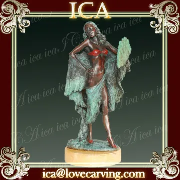 ICA,Ladies brass statues,antique brass lady statue,bronze female sculpture EP-557