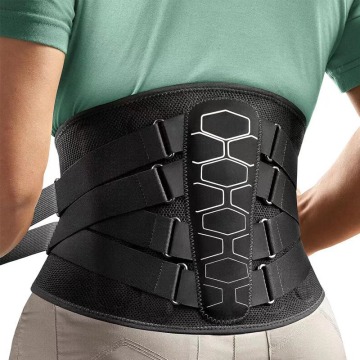 Flexible Steel Plate Waist Belt with Lumbar Support for Squats and Sports