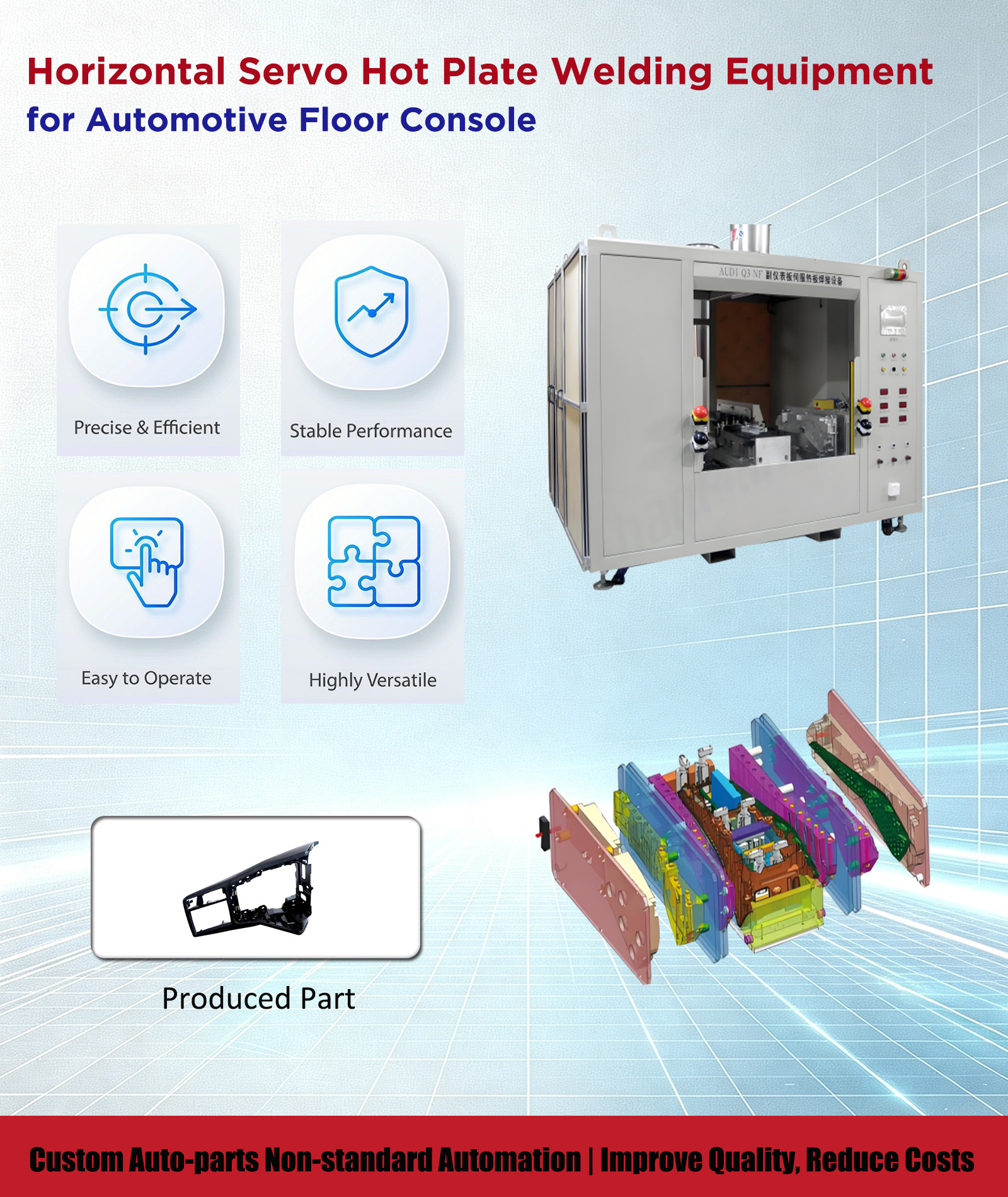 Horizontal Servo Hot Plate Welding Equipment 