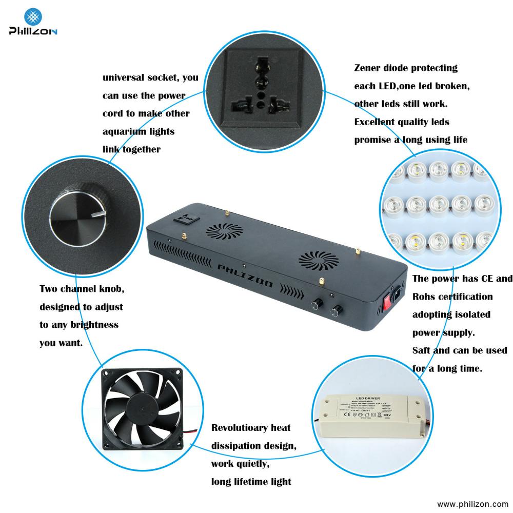 165W Aquarium Lighting Led Dimmer Timer