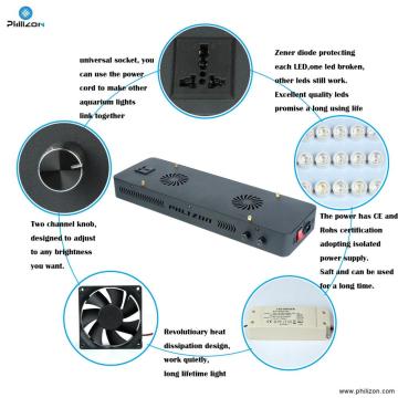 165W Acuario de iluminación Led Dimmer Timer