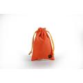 Customized Orange Velvet bag with black logo