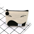 Custom emoji style canvas coin purse