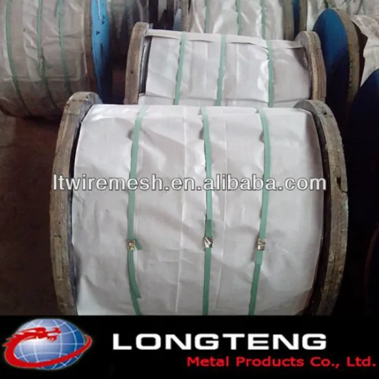 500kg Wooden reel Galvanized steel wire rope 10mm---1*7