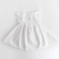 Girls' Cotton Linen Solid Color Skirt