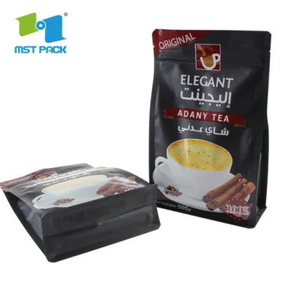 custom 5 pound black blue coffee bags with valve