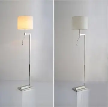 Modern fabric lampshade floor lamp