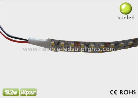 Double Row Smd 3528 Warm White Flexible Led Strip Lights 240 Leds / M