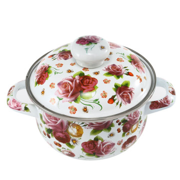 18cm Good Quality Best Selling Enamelware Enamel Soup Pot Casserole