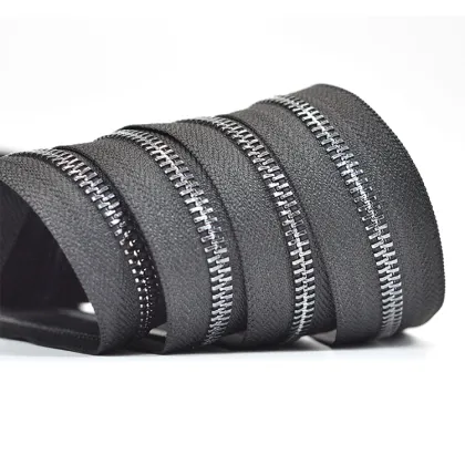 New style aluminum teeth aluminum metal zip zipper