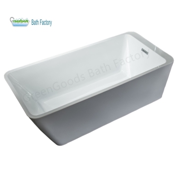 High-End Custom Size Acrylic Soaking Bathtub for Apartments and Hotels