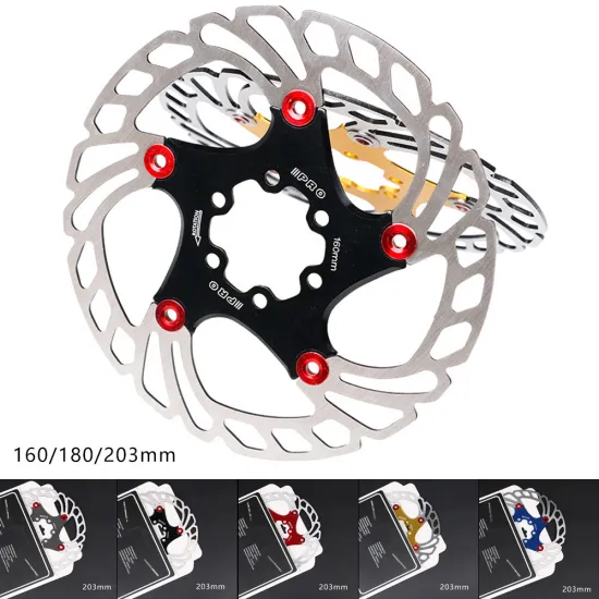 PRO Bicycle Brake Disc 160/180/203mm MTB Road Mountain Bike Rotor 6x Screws Aluminum Alloy MTB Bike Floating Disk Cable Parts