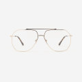 Angular double-bridge Metal Men's Optical Frames