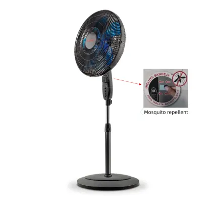 2024 16-Inch Electric Stand Fan with Mosquito and Fly Repellent