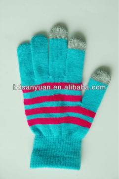 A variety of color touch screen gloves