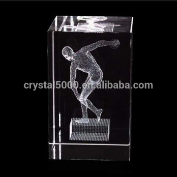 3D picture crystal block sport star gift