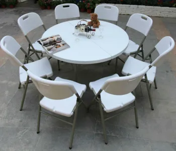 Portable Outdoor Chairs: Garden, Camping, Beach Options - White Metal and Plastic Stackable Chairs