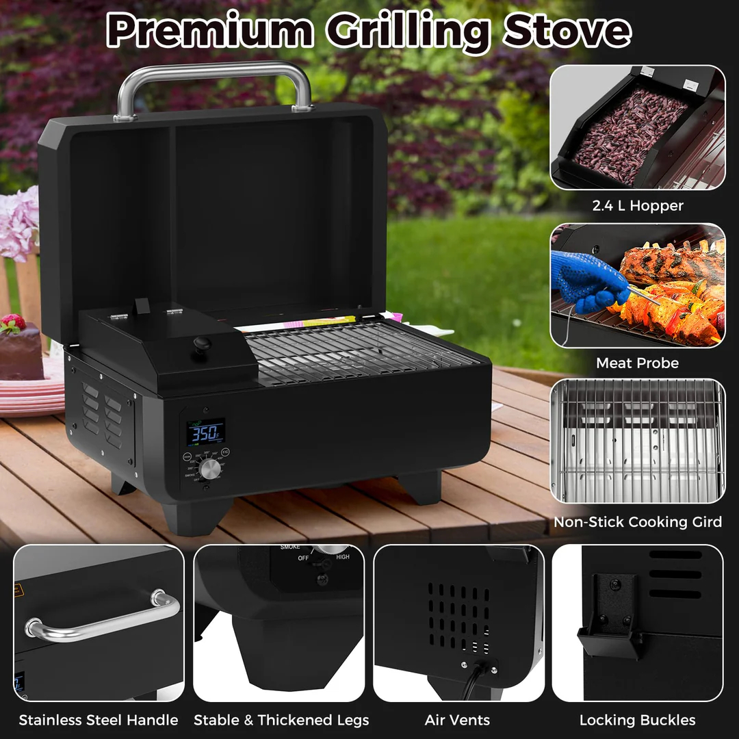 Electric pellet grill