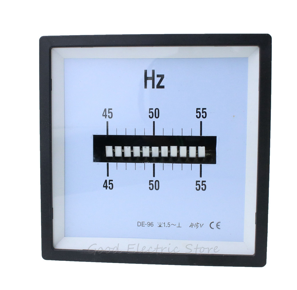 SQ-96-HZ CP-96 DE-96 AC 45-55 Hz 45-65 Hz 55-65 Hz 110V 220V 380V 415V 440V Vibrating Spring Frequency Meter