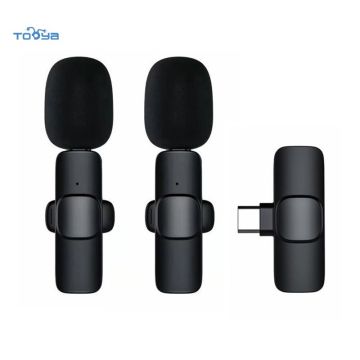 Tooya Wireless Lavalier Microphone för iPhone, Android, Live Streaming &amp; Video Recording