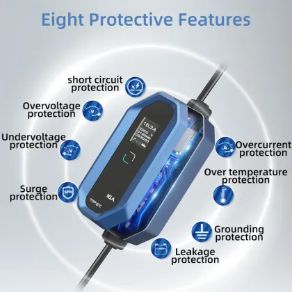 Level2 Smart Portable Charger - 2.3kW Electric Vehicle Charging Station