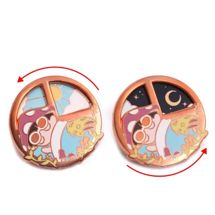 Custom Rotate Science Enamel Pins