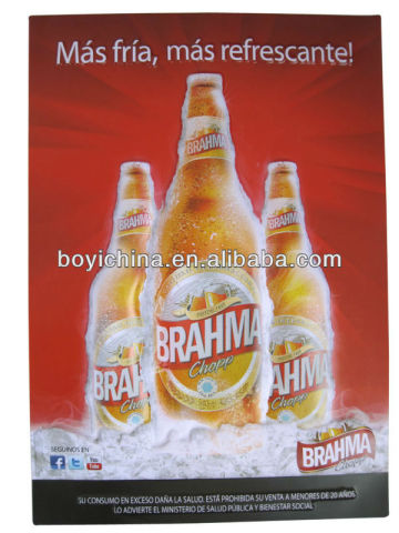 Beer promotional PVC embossed 3D picture