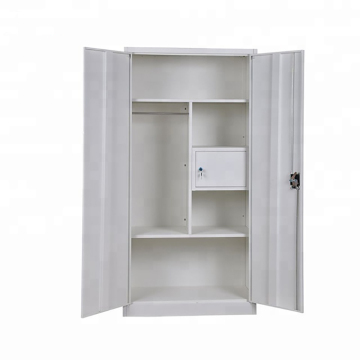 Steel Wardrobe Metal Storage File Cabinet - Wholesale Office Cabinet with 2 Swing Doors