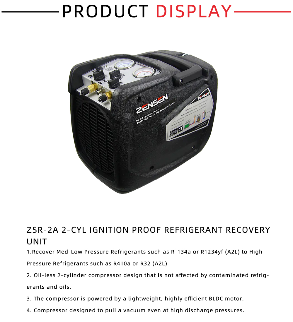 ZSR-2A 2-Cyl Ignition Proof Refrigerant Recovery Unit X