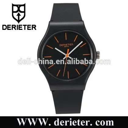 OEM Custom Quartz Watch in Stock Plastic Silicone