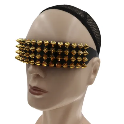 Punk Raven Gold Spike Sunglasses - Gothic Luxury Bling Goth Crystal Shades