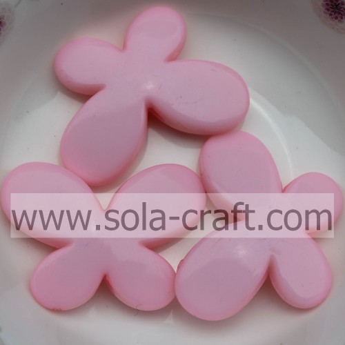 Smooth Face Opaque Butterfly Acrylic Beads For Decoration